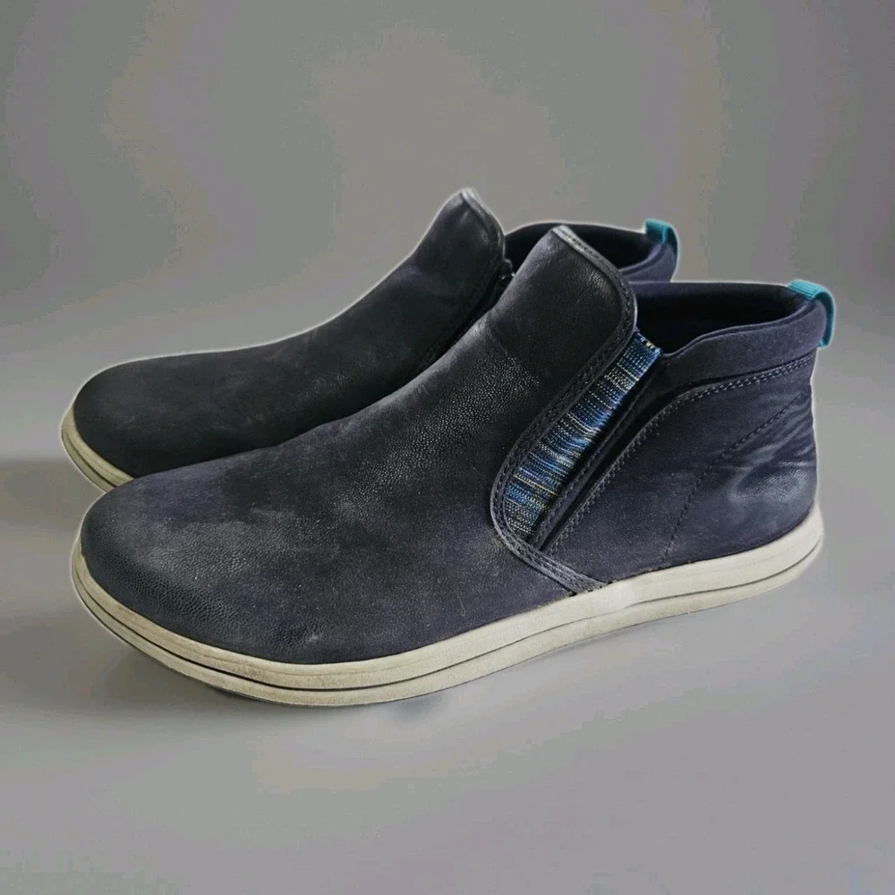 Clarks‎ Breeze Clover Ankle Boots Womens 9.5 Blue Side Zip Cloudstepper Casual